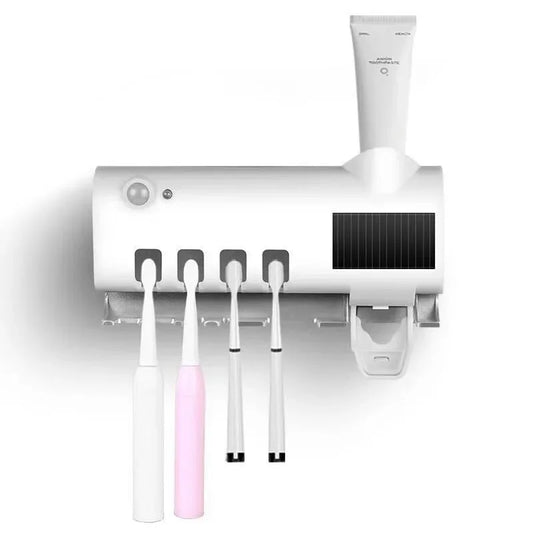 UV Automatic Toothpaste Dispenser USB Rechargeable Intelligent Energy Lazy Toothpaste Brush Holder Bathroom Accessories Set